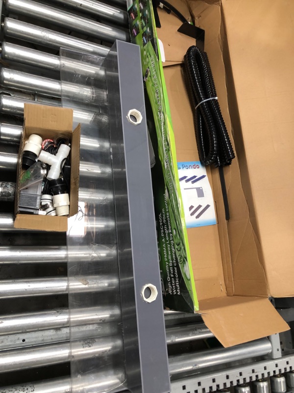 Photo 1 of PONDO Lighted Waterfall Pool Fountain 36" with LED 7 Color Changing and Remote, Acrylic Waterfall Spillway for Sheer Descent Garden Outdoor 900 Millimeters