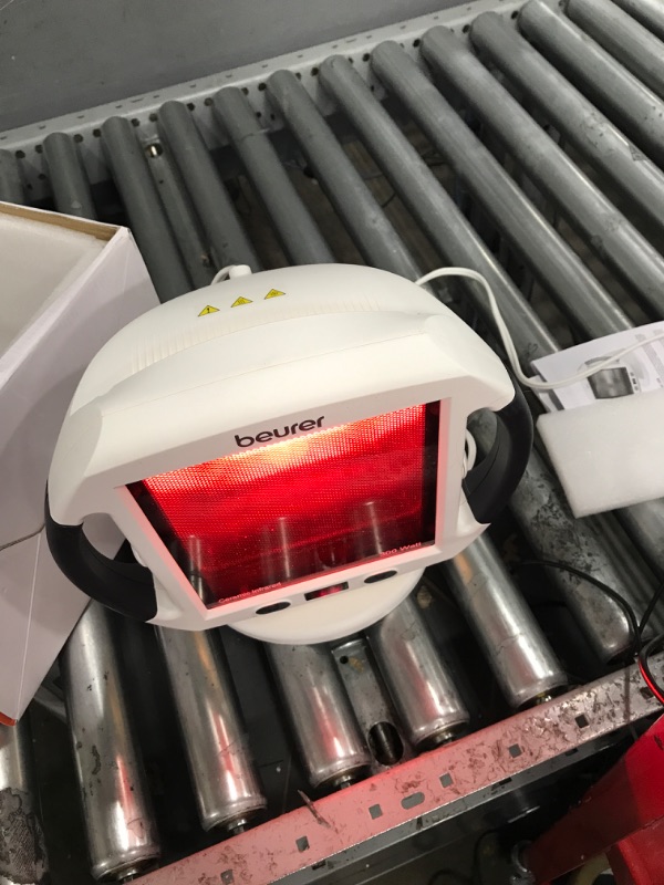 Photo 2 of Beurer IL50 Infrared Heat Lamp, Red Light Heat Device (Portable), for Muscle Pain and Pain Relief, for Cold Relief, Improves Blood Circulation, 300W, Safety-Features