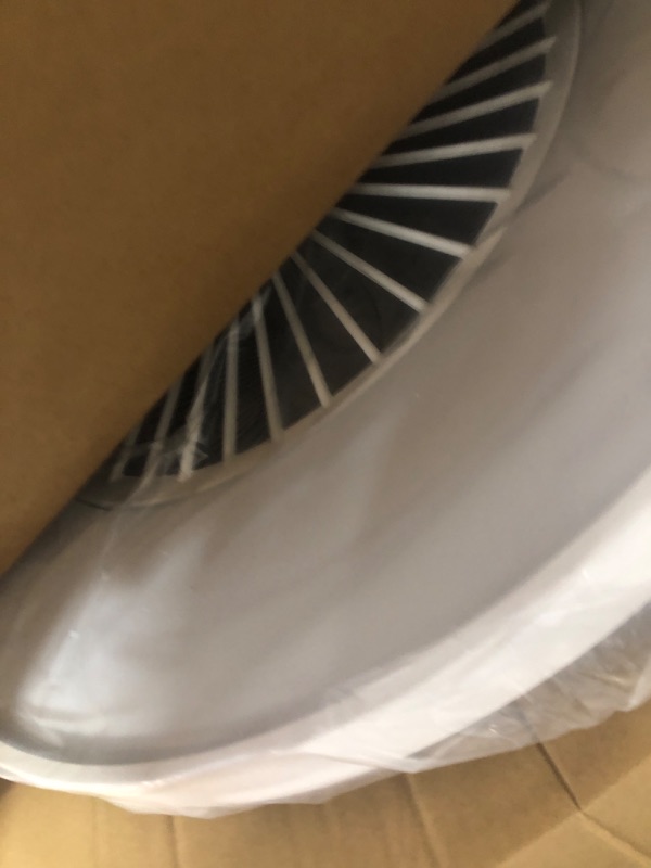 Photo 1 of KAMLAM 24" Low Profile Ceiling Fan with Light, Bladeless Ceiling Fans with Light and Remote/APP Control?Modern Flush Mount Enclosed Ceiling Fans, 3 Colors Dimmable LED 6 Speeds Reversible Timing 24 Inch Modern Dimmable Style | White