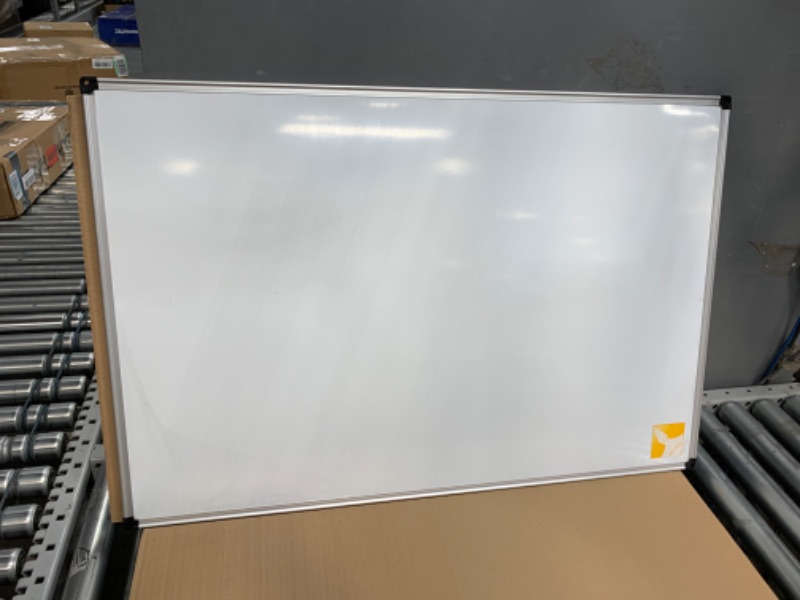 Photo 3 of XBoard Magnetic Dry Erase Board/Whiteboard, 36 X 24 Inches, Double Sided White Board,1 Dry Eraser & 3 Dry Erase Markers & 4 Push Pin Magnets 36" x 24"