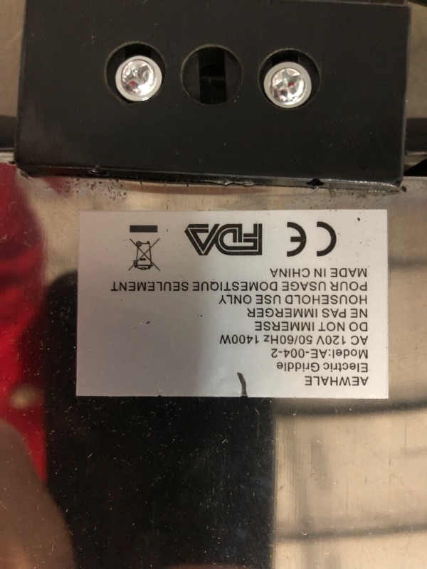 Photo 9 of ***PARTS ONLY/NON-RETURNABLE**GRIDDLE WORKS**FEET/HANDLES ARE BROKEN OFF**PICTURED***
AEWHALE Electric Nonstick Extra LONG Griddle Grill Teppanyaki Grill BBQ with Adjustable Temperature &Insulated Handles 35" x 9"