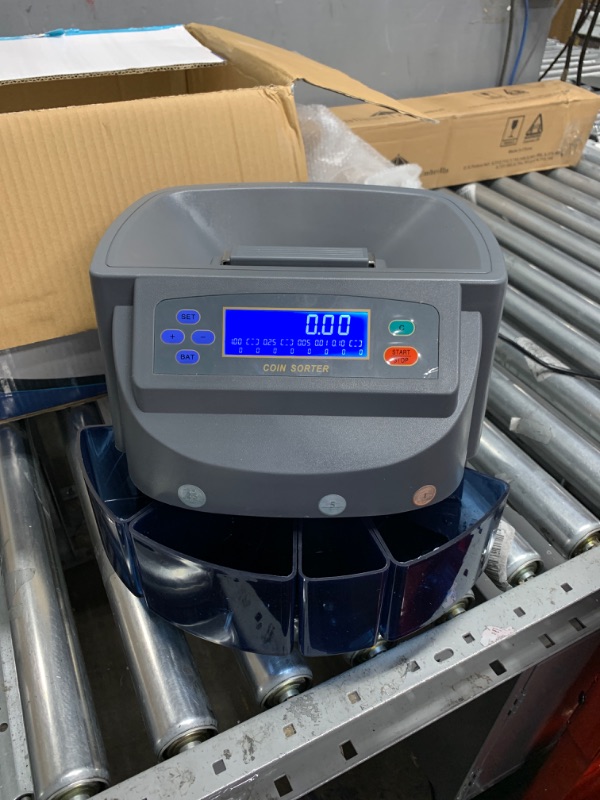 Photo 2 of Electronic USD Coin Sorter and Counter with LCD Display, Sorts 270 Coins Per Minute into Coin Wrappers or Bins, Coin Wrapper Tubes Included by EX ELECTRONIX EXPRESS