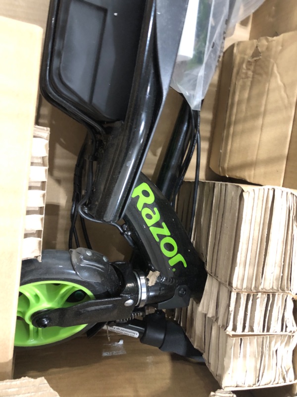 Photo 3 of (PARTS ONLY)Razor Power Core E90 Electric Scooter - Hub Motor, Up to 10 mph and 80 min Ride Time, for Kids 8 and Up Green Standard Packaging