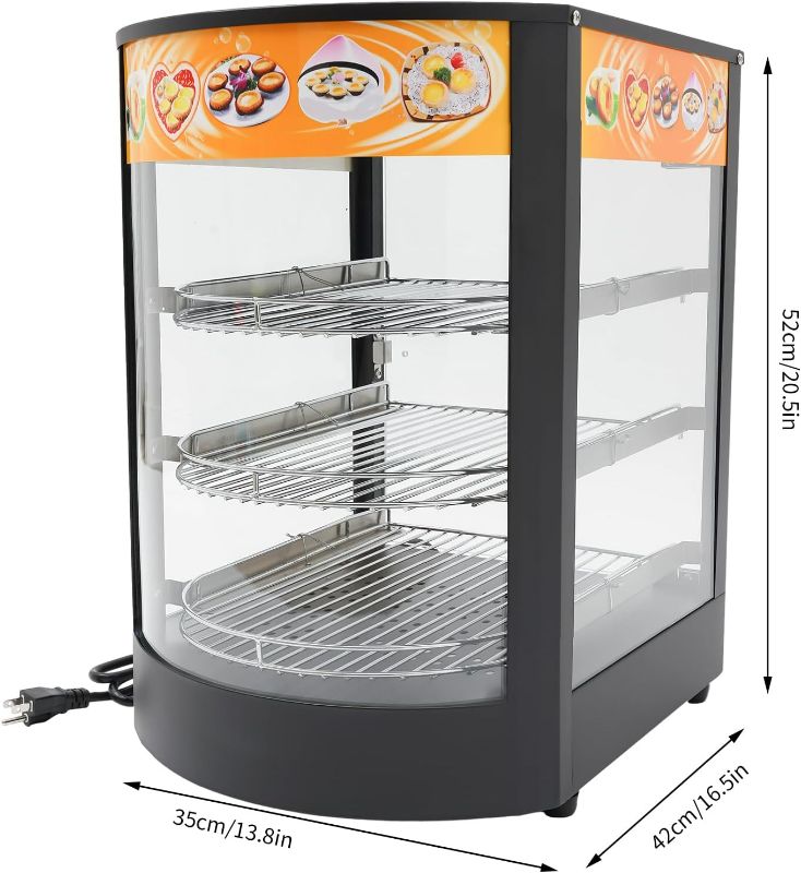 Photo 3 of (READ FULL POST) PYY Commercial Food Warmer for Pizza Display 3-Tier 800W Electric Food Warmer Pastry Display Case