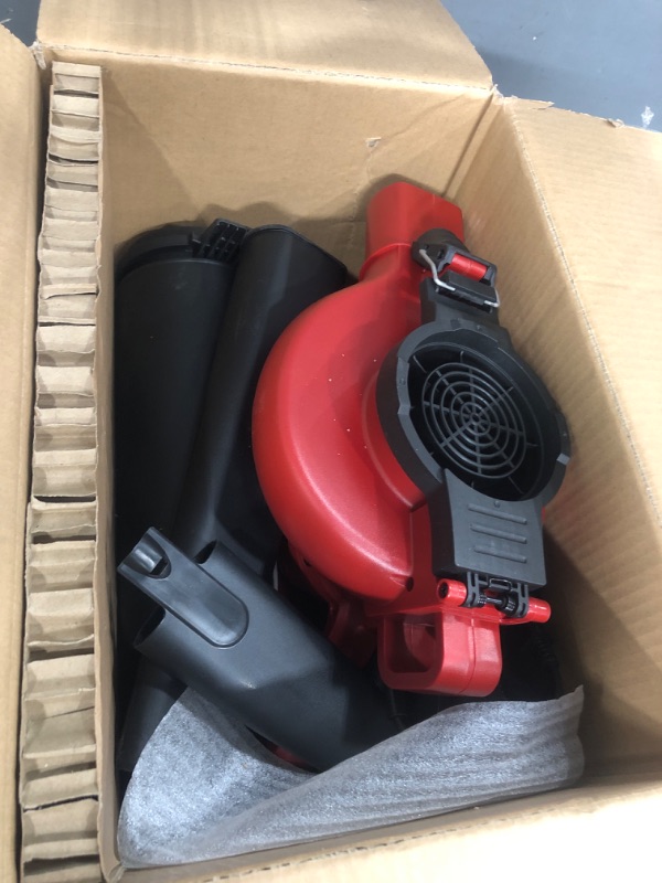 Photo 1 of (PARTS ONLY)LawnMaster Red Edition BV1210 1201 Electric Blower Vacuum Mulcher 12 Amp 2-Speed Adjustment with Metal Impeller 240 MPH 380 CFM 14:1 Mulch Ratio 12 Amp 14:1 Mulch Ratio Corded Type