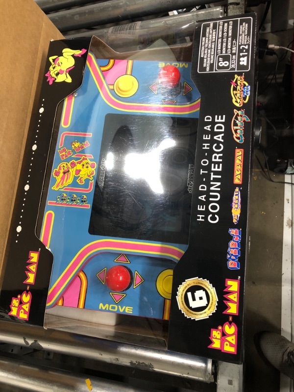 Photo 2 of (PARTS ONLY/ NO REFUNDS) Arcade1Up - Ms. Pac-Man Head To Head Counter-Cade 2 Player