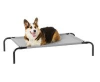 Photo 1 of Amazon Basics Cooling Elevated Pet Bed, XS to XL Sizes Medium Grey Pet Bed