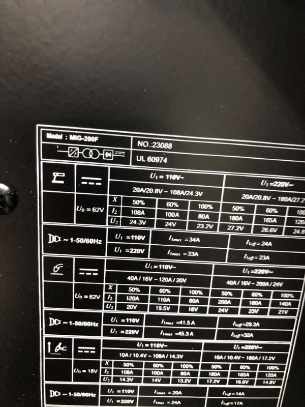 Photo 2 of 200A MIG Welder,110V/220V Dual Voltage multiprocess welder,Gas Gasless MIG Welding Machine,4 in 1 Flux MIG/Solid Wire/Lift TIG/Stick ARC Welder (Grey)