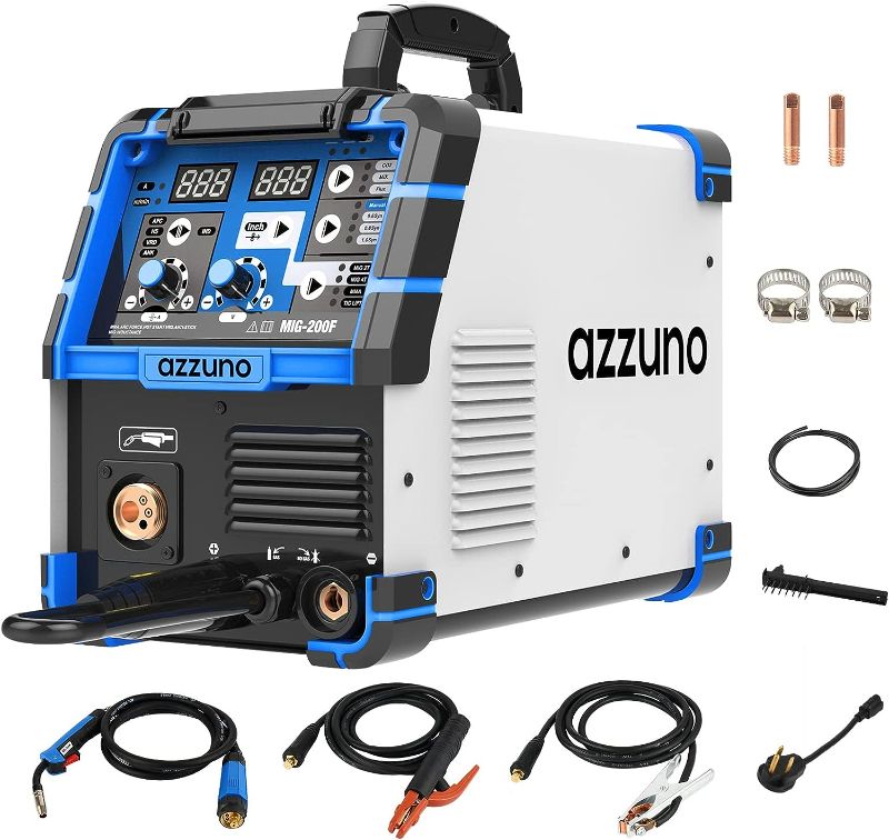 Photo 1 of 200A MIG Welder,110V/220V Dual Voltage multiprocess welder,Gas Gasless MIG Welding Machine,4 in 1 Flux MIG/Solid Wire/Lift TIG/Stick ARC Welder (Grey)