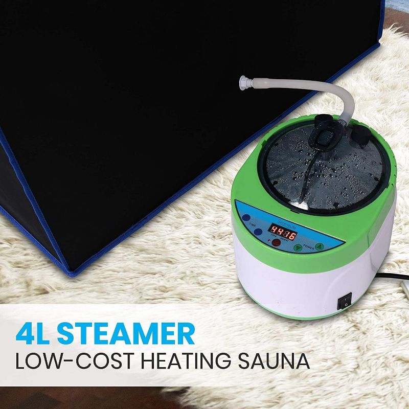 Photo 3 of (READ FULL POST) SereneLife SLISAU35BK Full Size Portable Steam Sauna –Personal Home Spa, with Remote Control, Foldable Chair, Timer