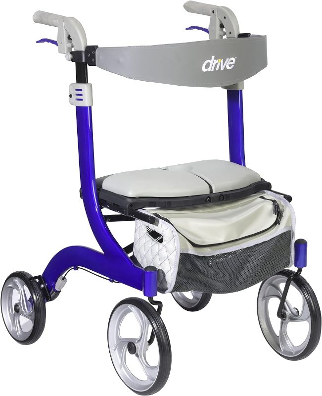 Photo 1 of Drive Medical RTL10266 Nitro Euro-Style 4-Wheel Rollator Walker With Seat, Red Standard Red