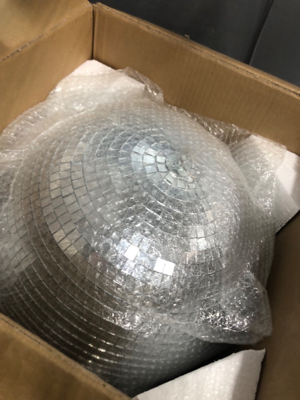 Photo 2 of 16inch Large Disco Ball Mirror Ball for Disco Party Decorations, Disco Ball x 1pc, Replacement Mirror x 15pcs