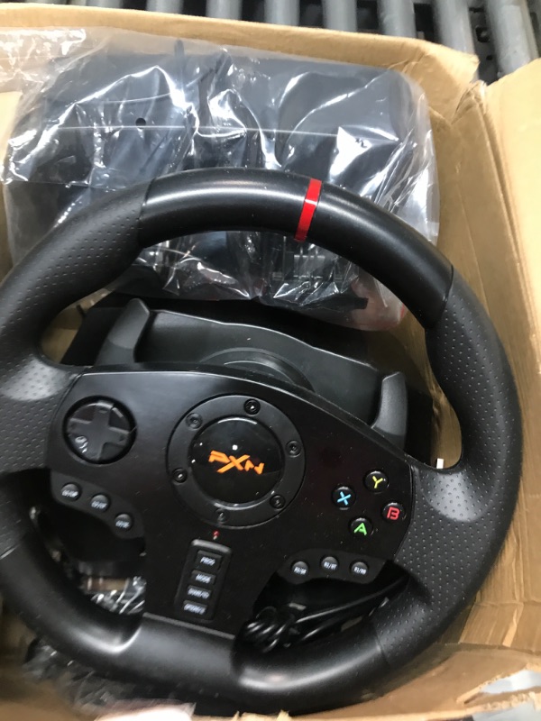 Photo 1 of PXN V900 Gaming Steering Wheel - 270/900° PC Racing Wheel with Linear Pedals & Left and Right Dual Vibration for Xbox Series X|S, PS4, Xbox One, PC, Switch