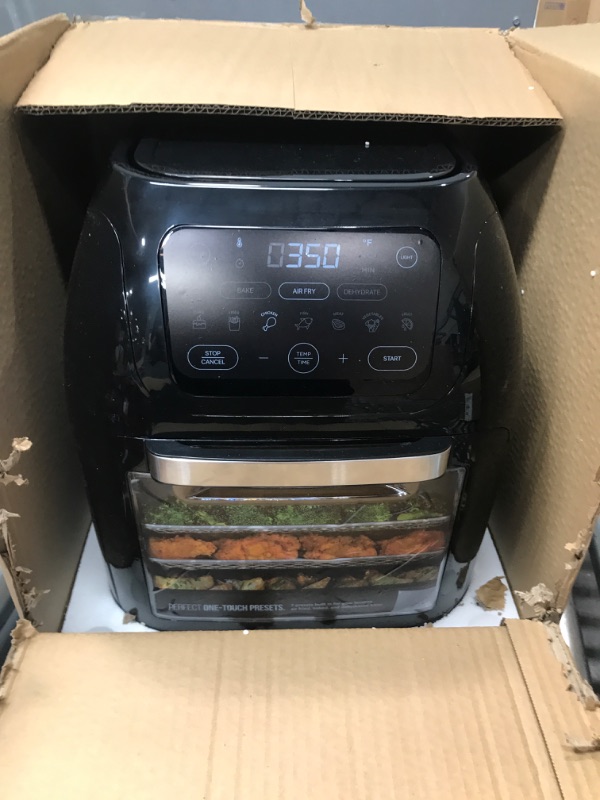 Photo 3 of ***HEAVILY USED AND DIRTY - LIKELY MISSING PARTS - UNABLE TO TEST***
CHEFMAN Multifunctional Digital Air Fryer+ Rotisserie, Dehydrator, Convection Oven, 17 Touch Screen Presets Fry, Roast, Dehydrate, Bake, XL 10L Family Size, Auto Shutoff, Large Easy-View