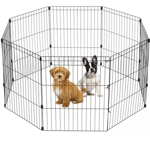 Photo 1 of IRIS USA Exercise 8 Panel Wire Metal Pet Playpen for Dog
