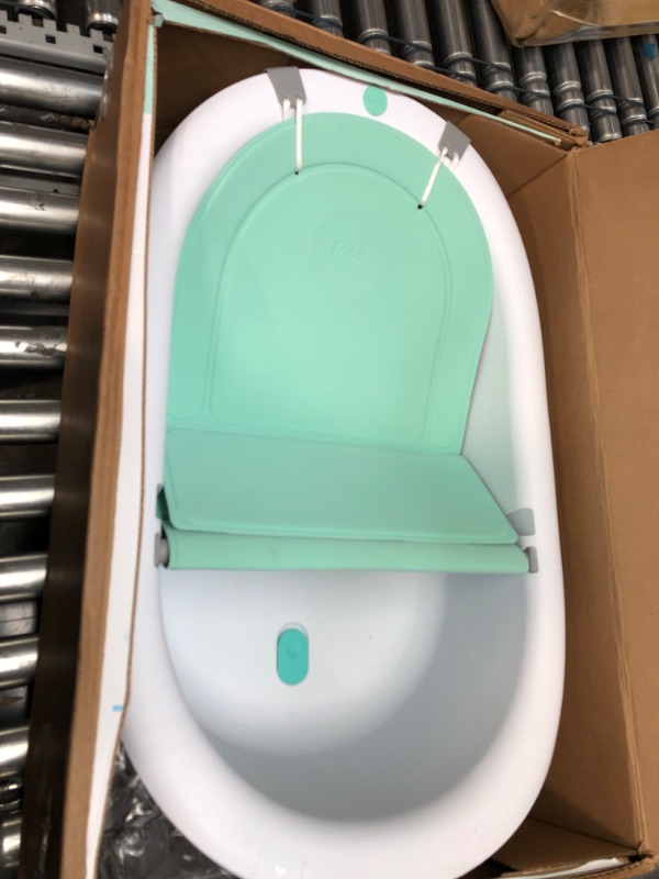 Photo 2 of 4-in-1 Grow-with-Me Bath Tub by Frida Baby Transforms Infant Bathtub to Toddler Bath Seat with Backrest for Assisted Sitting in Tub