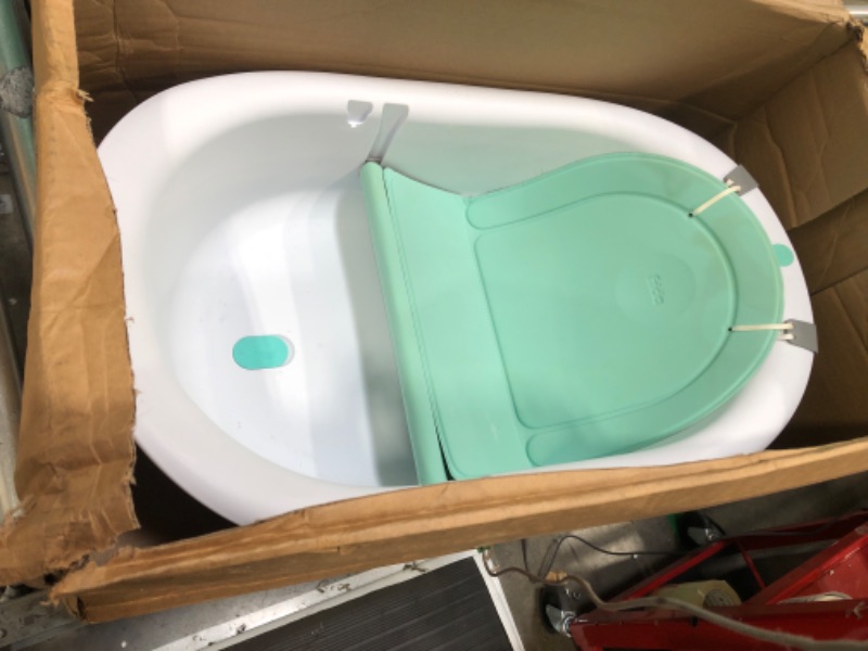 Photo 2 of 4-in-1 Grow-with-Me Bath Tub by Frida Baby Transforms Infant Bathtub to Toddler Bath Seat with Backrest for Assisted Sitting in Tub