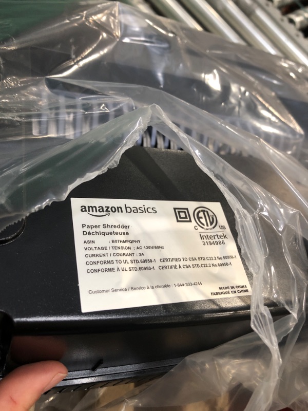 Photo 3 of Amazon Basics 12-Sheet Cross-Cut Paper and Credit Card Home Office Shredder