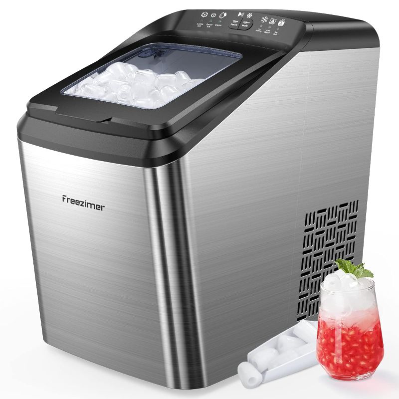Photo 1 of (PARTS ONLY)Freezimer Dreamice X1 | 33lbs Self-Cleaning Ice Makers Countertop, Portable Ice Machine with 2 Size Bullet Ice Cubes 9 Cubes Ready in 7 Mins | Silver