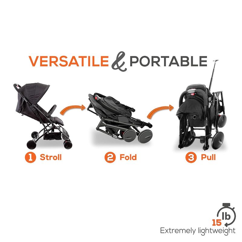 Photo 1 of ***USED - NO PACKAGING - SEE PICTURES***
Portable Folding Lightweight Baby Stroller - Smallest Foldable Compact Stroller JPC20BK