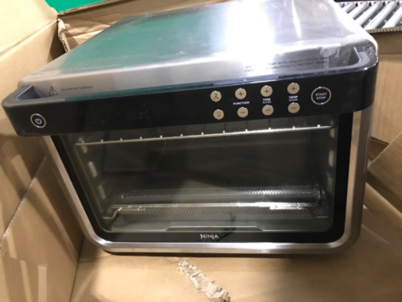 Photo 4 of ***HEAVILY USED AND DIRTY - UNABLE TO TEST***
Ninja DT201 Foodi 10-in-1 XL Pro Air Fry Digital Countertop Convection Toaster Oven with Dehydrate and Reheat, 1800 Watts, Stainless Steel Finish