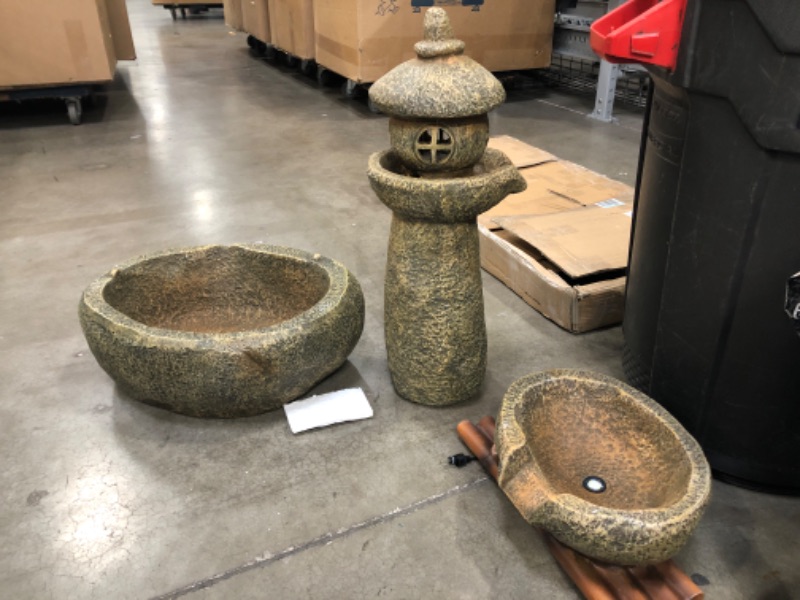 Photo 2 of **********UNKNOWN IF COMPLETE**********
Design Toscano SS12657 Asian Decor LED Light-Tranquil Springs Pagoda Fountain-Outdoor Water Feature, Antique Stone