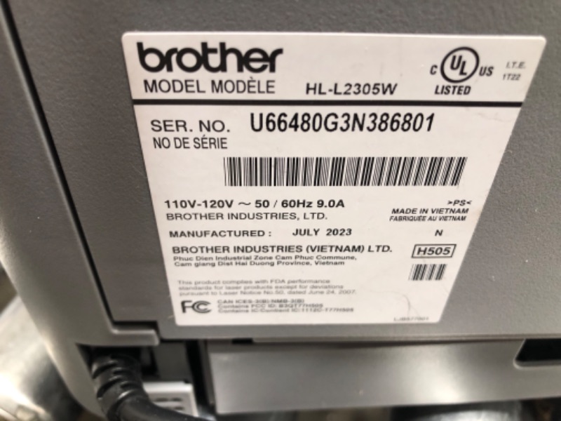 Photo 4 of Brother HLL2305W Compact Mono Laser Single Function Printer with Wireless and Mobile Device Printing (RHLL2305W) (Renewed) Renewed: HLL2305W (Wireless)