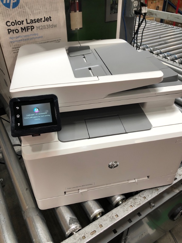 Photo 2 of HP Color LaserJet Pro M283fdw Wireless All-in-One Laser Printer, Remote Mobile Print, Scan & Copy, Duplex Printing, Works with Alexa (7KW75A), White
