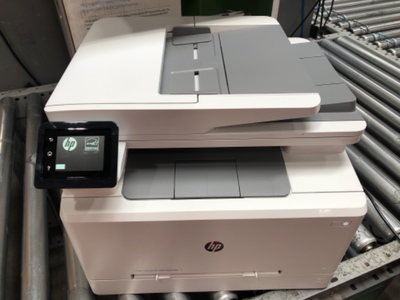 Photo 1 of HP Color LaserJet Pro M283fdw Wireless All-in-One Laser Printer, Remote Mobile Print, Scan & Copy, Duplex Printing, Works with Alexa (7KW75A), White
