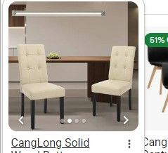 Photo 1 of ************MISSING HARDWARE***************
SET OF 2 CANG LONG SOLID WOOD DINNING CHAIRS