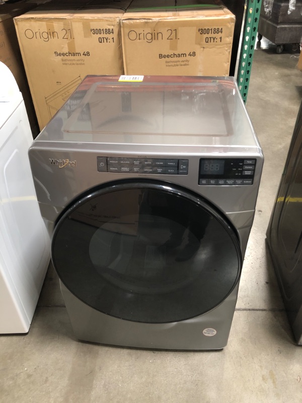 Photo 2 of Whirlpool 7.4 cu. ft. Vented Electric Dryer in Chrome Shadow