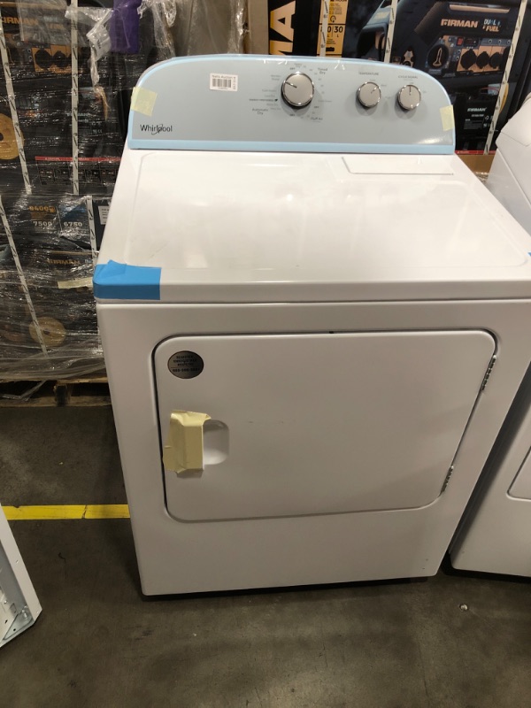 Photo 2 of Whirlpool 7.0 cu. ft. 240-Volt White Electric Vented Dryer with AUTODRY Drying System