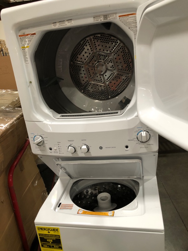 Photo 3 of GE 3.8 cu. ft. Washer 5.9 cu. ft. Electric Dryer Combo in White