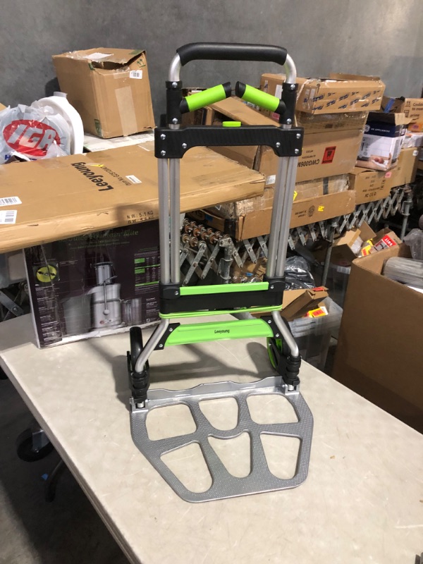 Photo 2 of ***USED - NO PACKAGING***
Leeyoung Folding Hand Truck and Dolly,309 lb Capacity Aluminum Portable Cart with Telescoping Handle