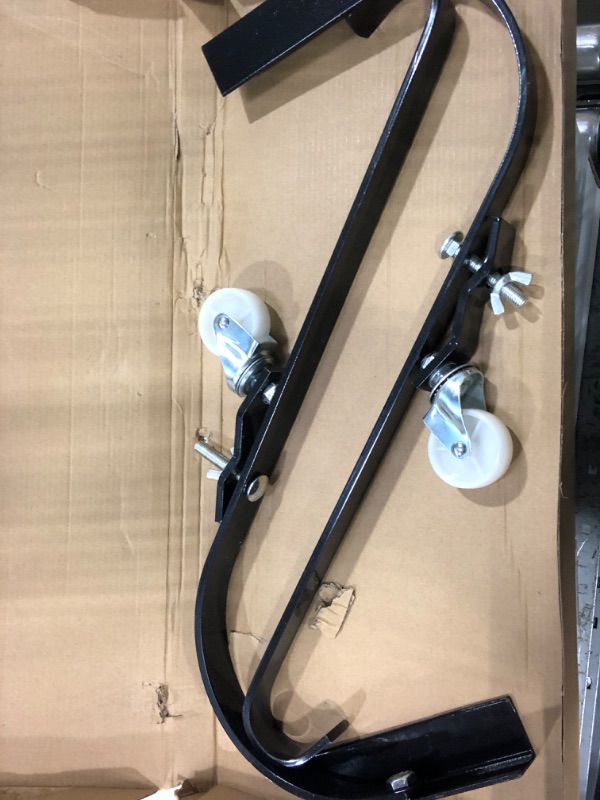 Photo 1 of 11 Ga Heavy Duty Ladder Hooks for Roof Secure The Ladder to Roof Ridge Roof Edge Extension with Fixed Wheel & Swivel Bar(Pack of 2)