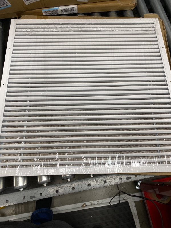 Photo 2 of 22.5"w X 22.5"h Return Air Vent Cover, Hon&Guan Aluminum Alloy Shed Vents for Interior Doors, Cold Air Return Vent Cover [Outer Dimensions: 24”x 24”h]. 24" x 24" Aluminum Alloy