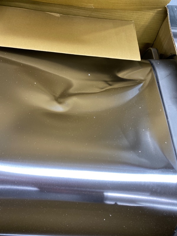 Photo 2 of ***USED - MAJOR DAMAGE - SEE COMMENTS***
simplehuman Slim Step Can Brushed Stainless Steel, 45 Liter/12 Gallon