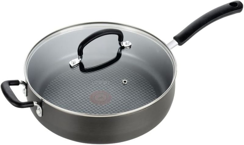 Photo 1 of ***SEE NOTES*** T-fal Ultimate Hard Anodized Nonstick Jumbo Cooker 5 Quart Oven Safe 400F, Lid Safe 350F Cookware, Pots and Pans, Dishwasher Safe Grey
