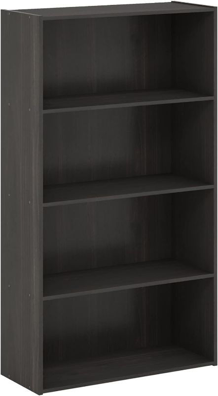 Photo 1 of Furinno Pasir 4-Tier Bookcase / Bookshelf / Storage Shelves, Espresso
