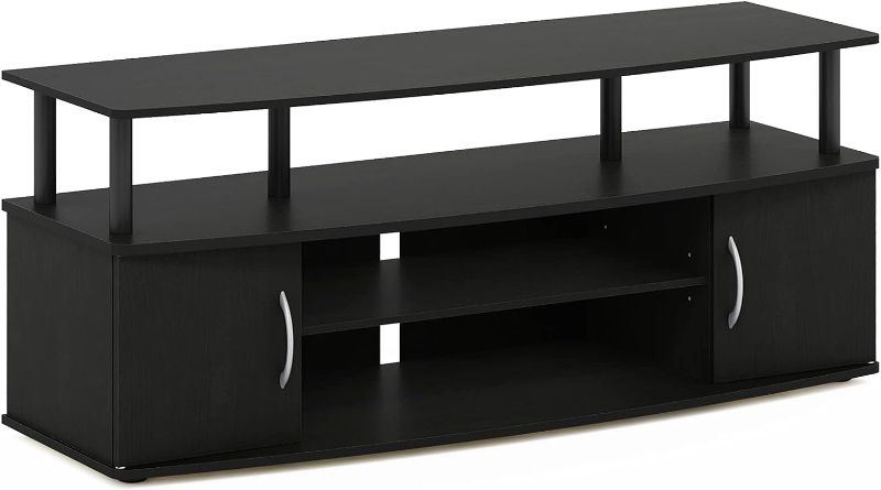 Photo 1 of Furinno JAYA Large Entertainment Stand for TV Up to 55 Inch, Blackwood
