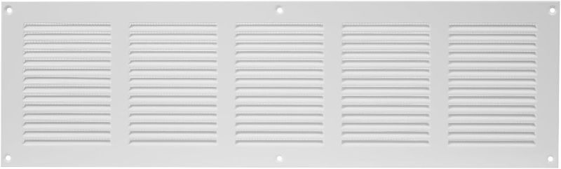 Photo 1 of 20" x 6" Inch White Air Vent Cover - Steel Return Air Grilles - for Ceiling and Sidewall - HVAC - with Insect Protection Screen (19.68''x5.90'' Inch, White)
