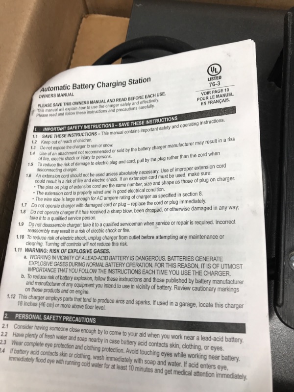 Photo 3 of **MINOR DAMAGE ON SCREEN FROM BLADE** DSR125 ProSeries Car Battery Charger - 10 Amp - 6v / 12v Battery Charger + Battery Maintainer - Charge 4 Vehicles, Motorcycles, Lawn Tractors or Marine Batteries at Once
