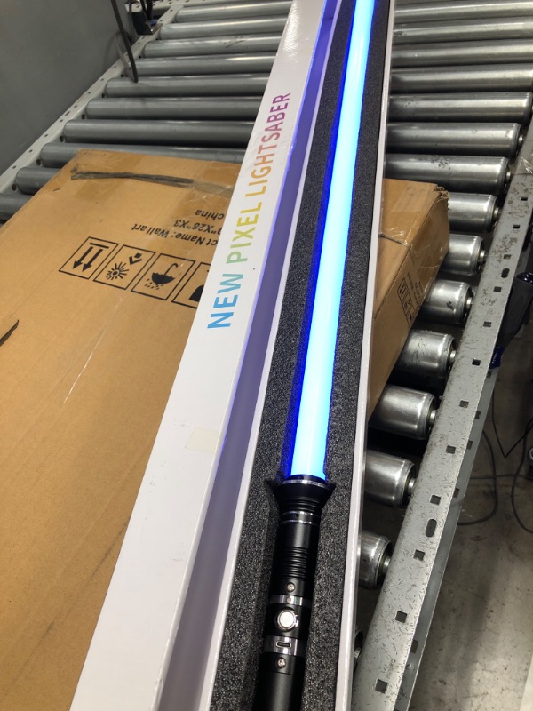 Photo 1 of HOCET Star Wars Neo Realistic Pixel Lightsaber Metal Hilt Full Size,Smooth Swing Force FX Lightsaber,Heavy Dueling Lightsaber,Black Series Light Saber,Costume Toys for Kids(Black)