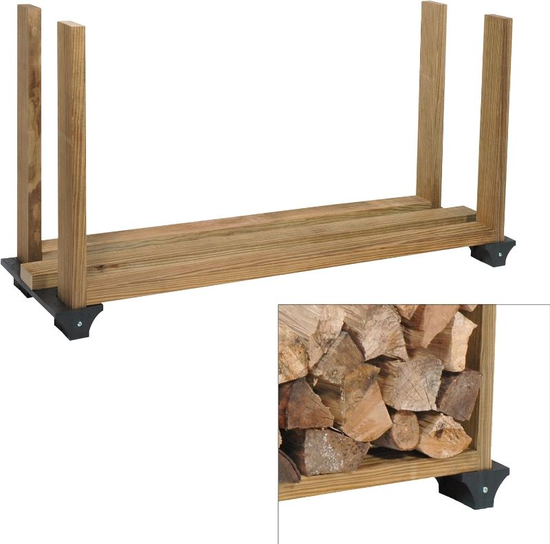 Photo 1 of 2 x 4 Basics 90144MI Firewood Rack System, Black
