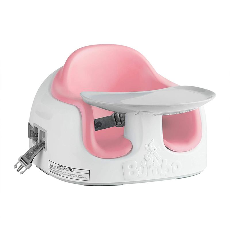 Photo 1 of Bumbo Baby Toddler Adjustable 3 in 1 Booster High Seat Chair, Non Slip Booster, Baby Chair for Eating with Removable Tray and Harness, Cradle Pink
