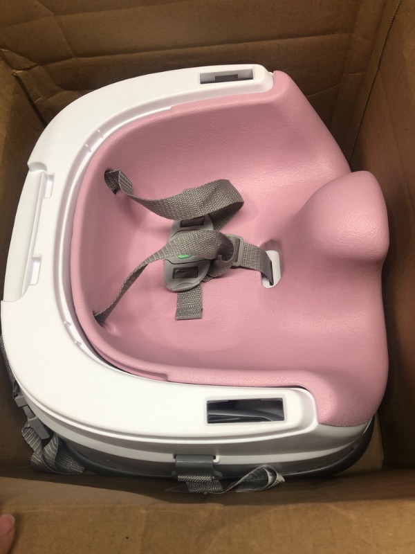 Photo 2 of Bumbo Baby Toddler Adjustable 3 in 1 Booster High Seat Chair, Non Slip Booster, Baby Chair for Eating with Removable Tray and Harness, Cradle Pink
