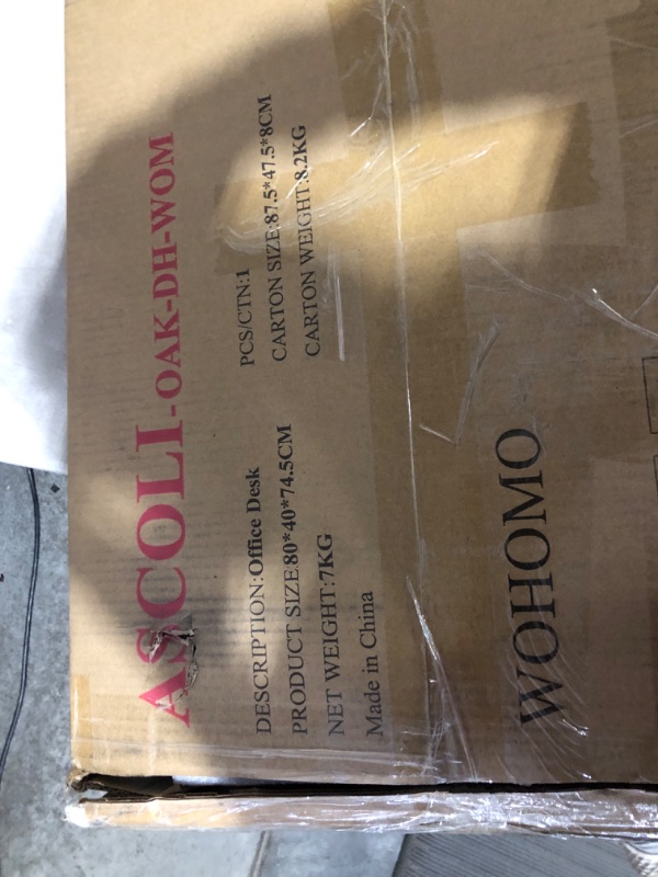 Photo 1 of **DAMAGED SEE NOTES AND PICTURES**
WOHOMO Folding Desk, Small Foldable Desk 31.5", Oak