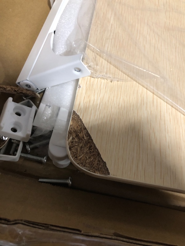 Photo 1 of **DAMAGED SEE NOTES AND PICTURES**
WOHOMO Folding Desk, Small Foldable Desk 31.5", Oak