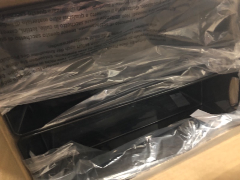 Photo 1 of mDesign Plastic Stackable Kitchen Organizer Storage Bin Black