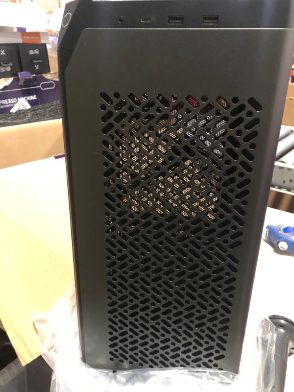 Photo 2 of Cooler Master NCORE 100 MAX ITX SFF Tower Case, Custom 120mm AIO, 850W SFX Gold ATX3.0 PSU, 4 Slot GPU, Vertical Mount GPU, PCIe 4.0 Riser, Anodized Aluminum, USB Type C (NR100-MNNN85-SL0)